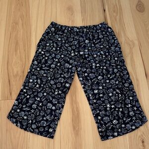 NEW AnyBody Dark Blue and White Seashell Patterned Lounge Pants L